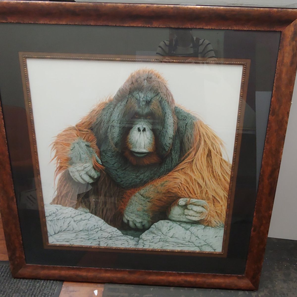 "LA Louis" large framed lithograph, Jan Henderson