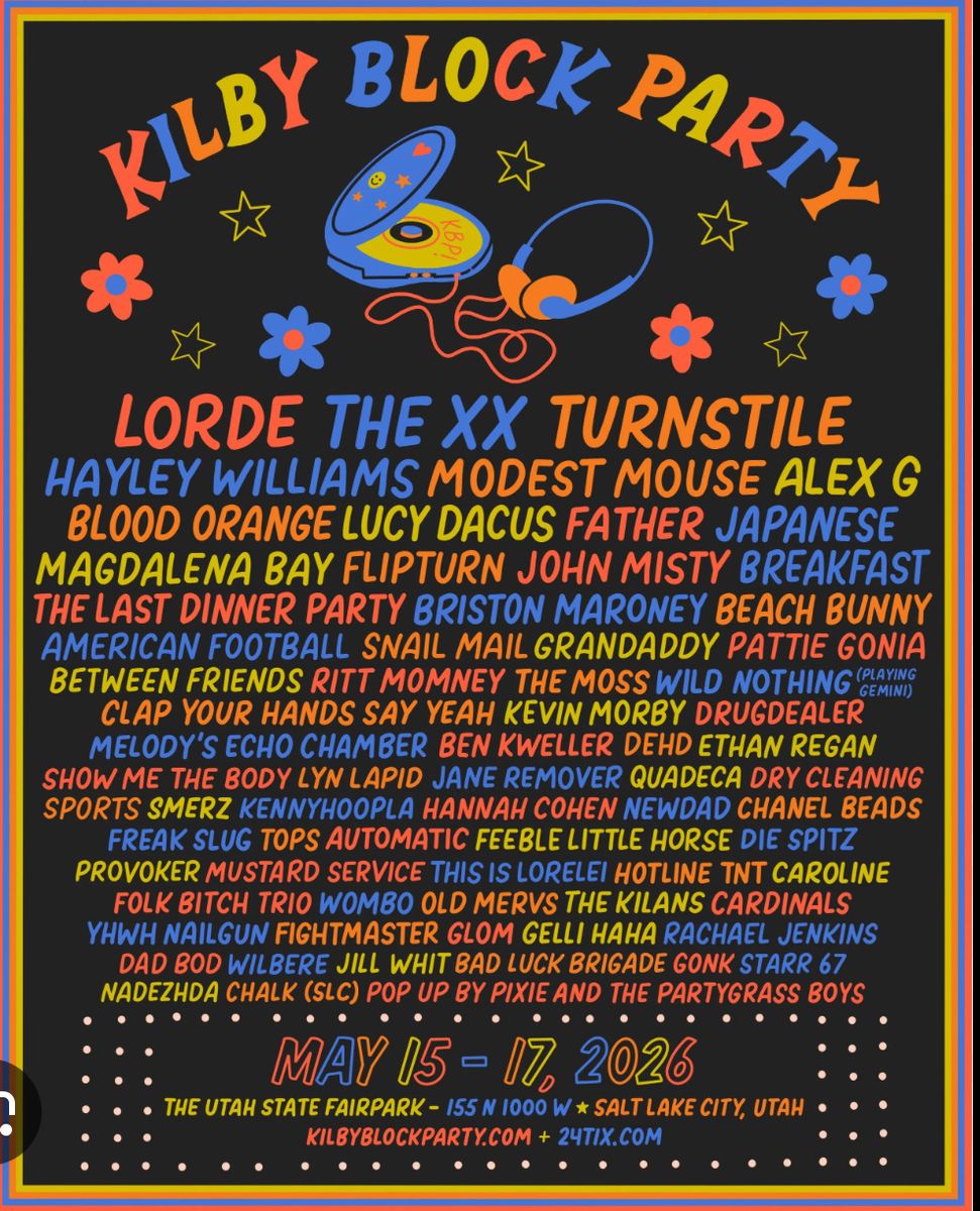 3 day Kilby tickets, GA