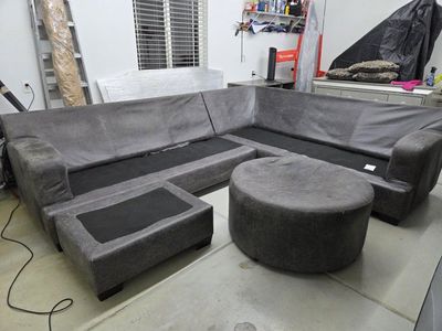 Grey sectional couch