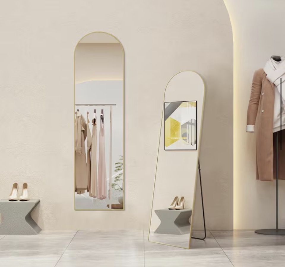 New Gold Full Length Arched Mirror