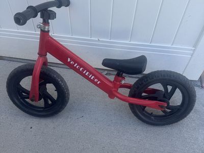 Red Velocirider Balance Bike - Kid's Training Bicycle 12 inch