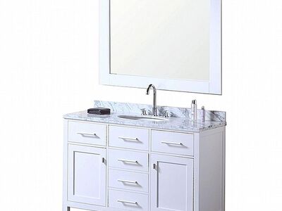 White Vanity Mirror 44"x1/2"x39" (Vanity not included)