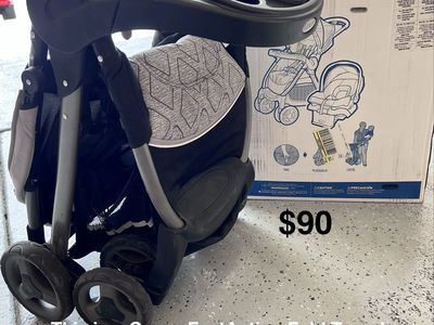 Graco FastAction Fold Travel System Stroller - One-Hand Fold, Parent Tray - Excellent Condition