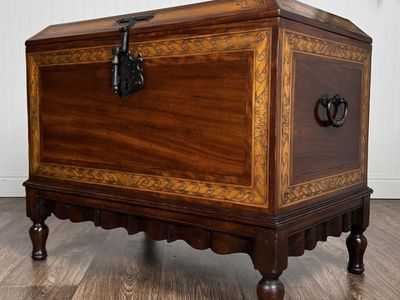 Alfonso Marina Spanish Colonial Marquetry Trunk