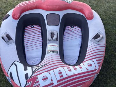 HO Formula 2 boat inflatable tube with extra replacement tubes and pump