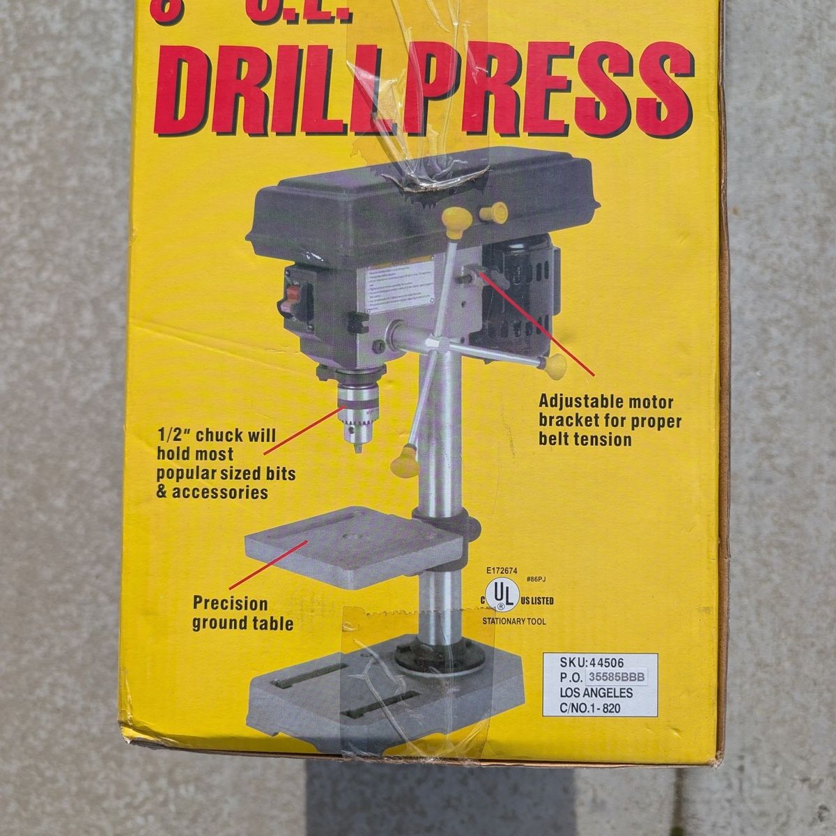 8" Drill Press.  New in box.