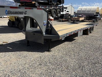 8.5x35 Diamond C FMAX-HDT 212 Gooseneck Hydraulic Dovetail Equipment Trailer - 25.9K GVWR - ABS Brakes, Hydraulic Jack(s)