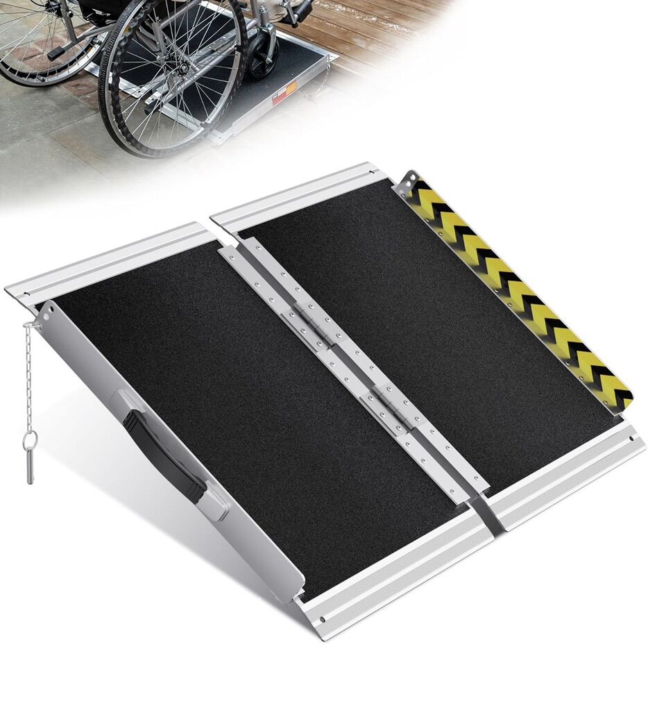VNN Portable Ramp 2FT, Non-Slip Aluminum Ramps
