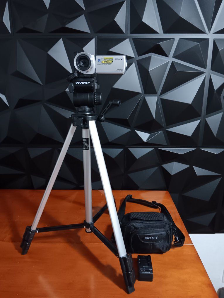 Sony DCR-SR47 Silver 60X Optical Zoom 60GB HDD Handycam Camcorder Retro Camera Y2K with Battery & Charger. Tested. Tripod includ