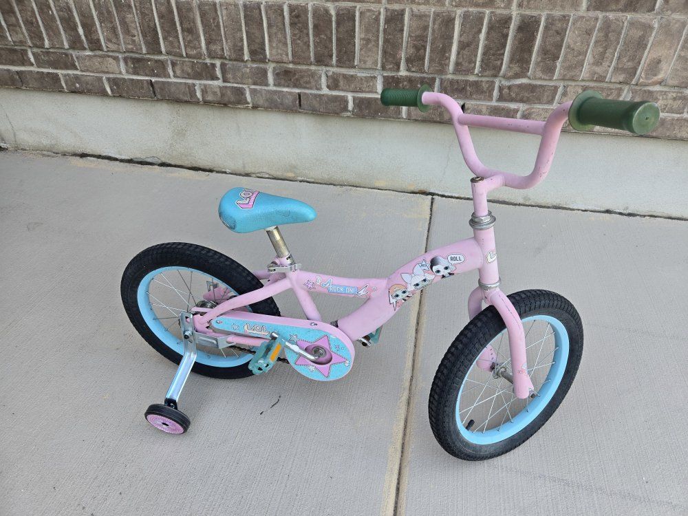 L.O.L. Surprise! Kids' Pink & Blue Bike with Training Wheels - Perfect for Young Riders