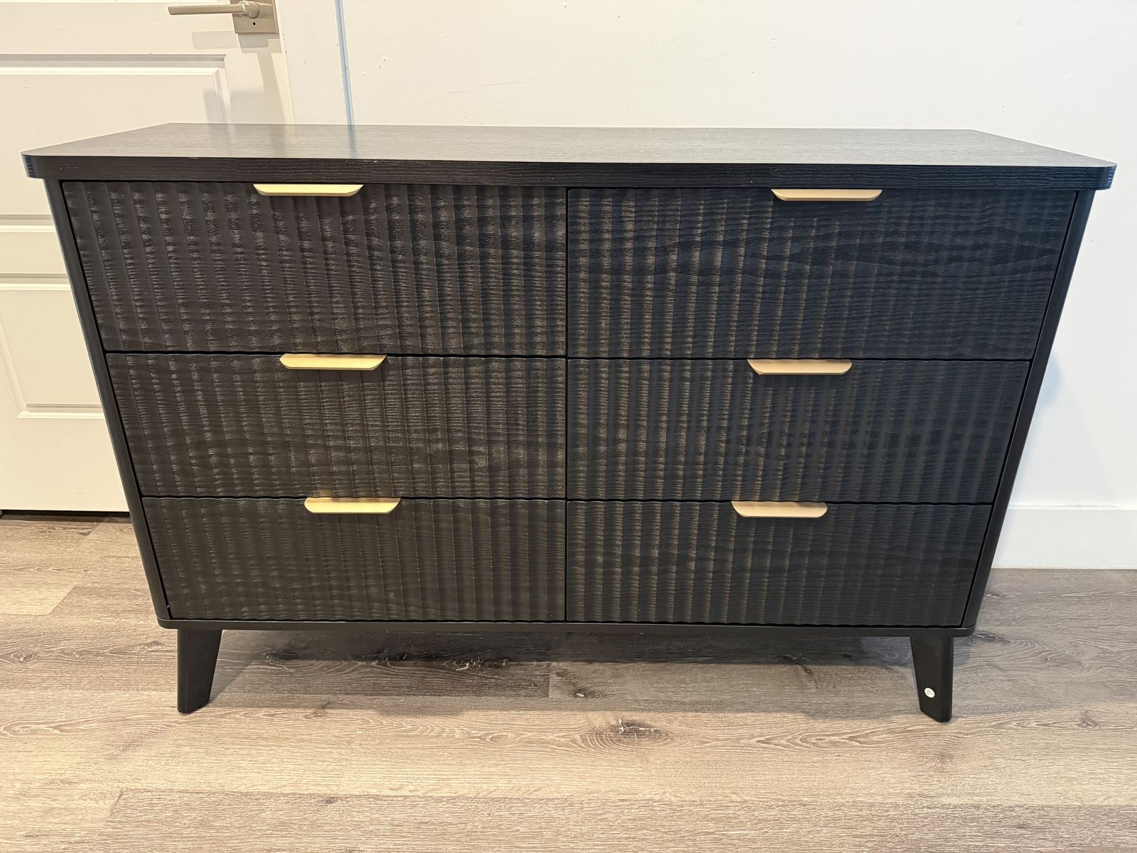 Brand New Modern Black 6 Drawer Dresser