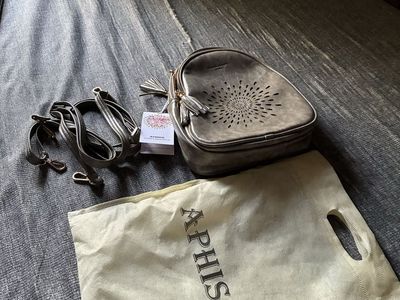APHISON Grey Backpack Purse Convertible Crossbody Handbag with Tassels