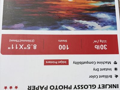 Koala Inkjet Glossy Photo Paper 8.5" x 11" 100 Sheets 30lb (115g/m²) Instant Dry