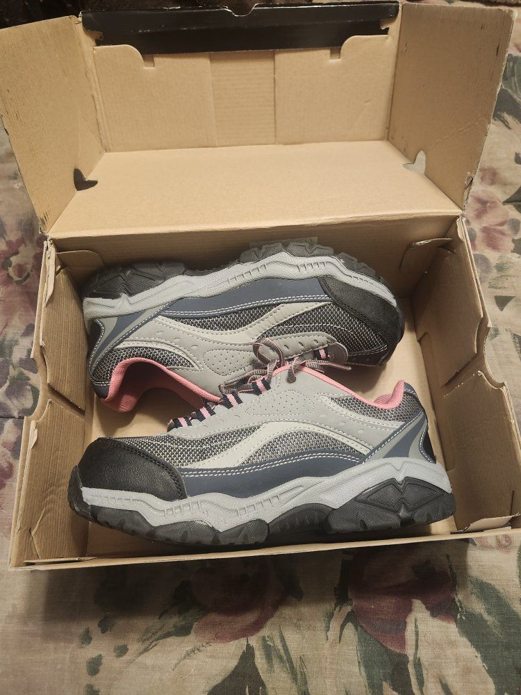 Steel-Toe Work Shoes.