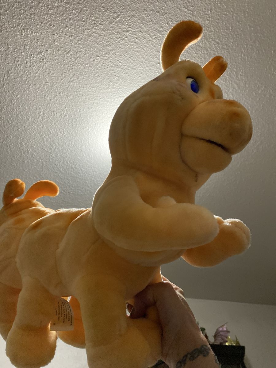 Large Yellow Stuffed Caterpillar Plush Toy ( GRUBBY ) 1984-  make me an offer