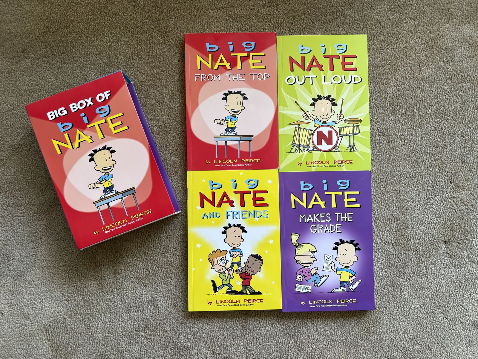 Big Box of Big Nate Books, by Lincoln Pierce (paperbacks)