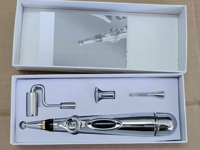 Sharper Image Acupressure Pain Relief Massage Pen set with Attachments and Box
