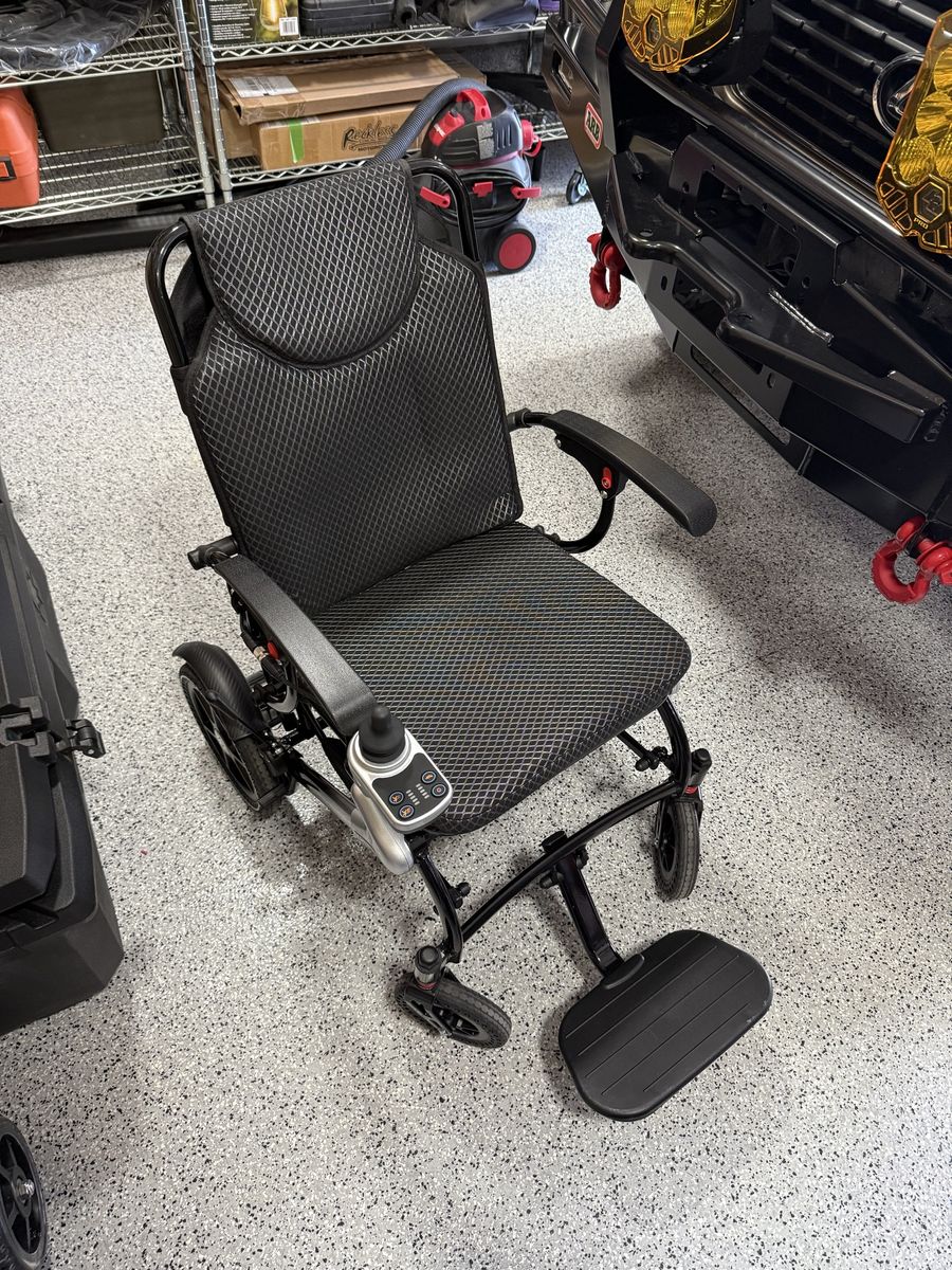 JUSTHERO Lightweight & Foldable Power Wheelchair with Remote Control