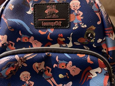 Loungefly Space Jam Mini Backpack - Blue with Looney Tunes Characters