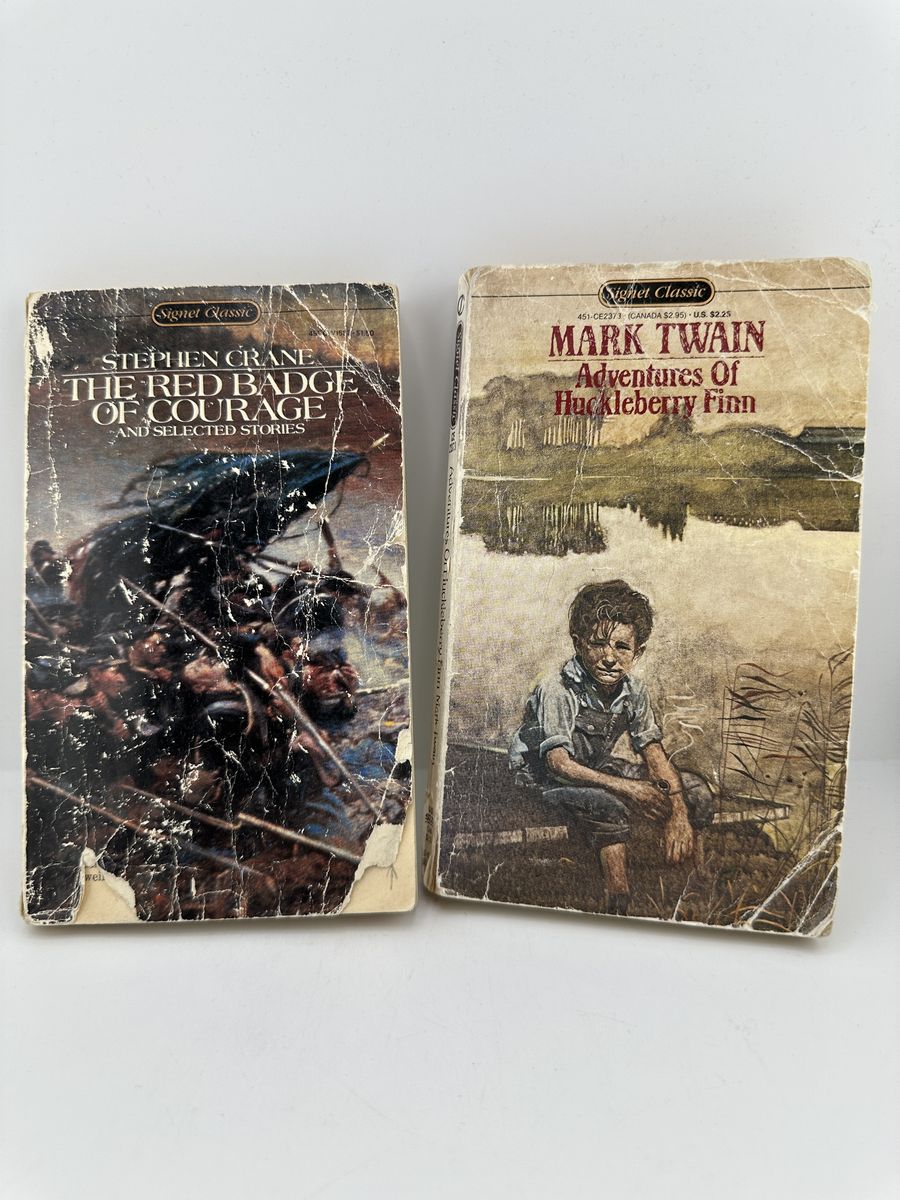 Signet Classics Lot Huck Finn Red Badge Courage PB Vintage Reader Copies