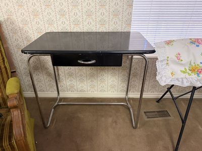 1930s Lloyd Art Deco Chrome Writing Desk -Attributed to Kem Weber $600 cash/venmo in Provo