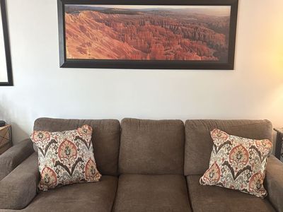 Sectional couch, matching chair & ottoman