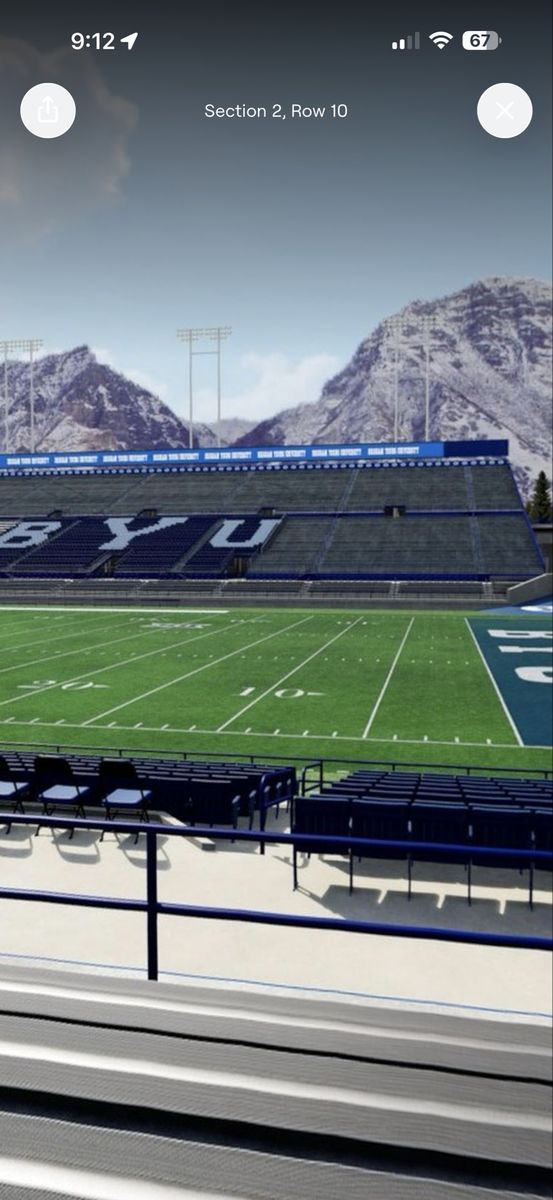BYU vs Utah Tech - 4 lower west sideline tix