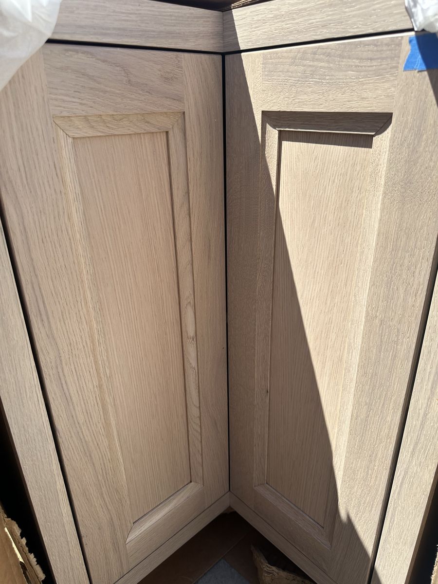 Custom Quarter-Sawn White Oak Kitchen Cabinets - 10Ft Tall - Luxury Set