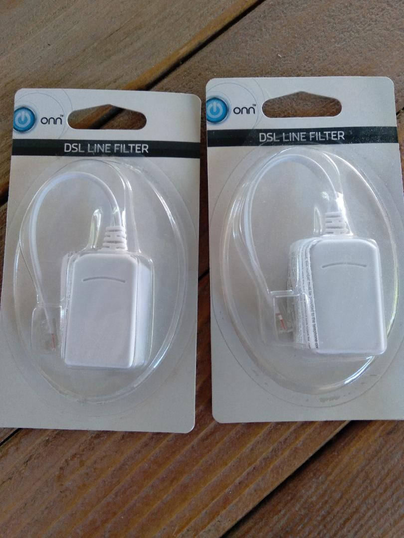 Onn. DSL Line Filter (2-Pack) - New in Package