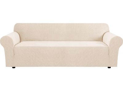 H.VERSAILTEX Stretch Oversized Couch Cover 1 Piece Sofa Slipcovers for Living Room Feature Thick Checked Jacquard Fabric