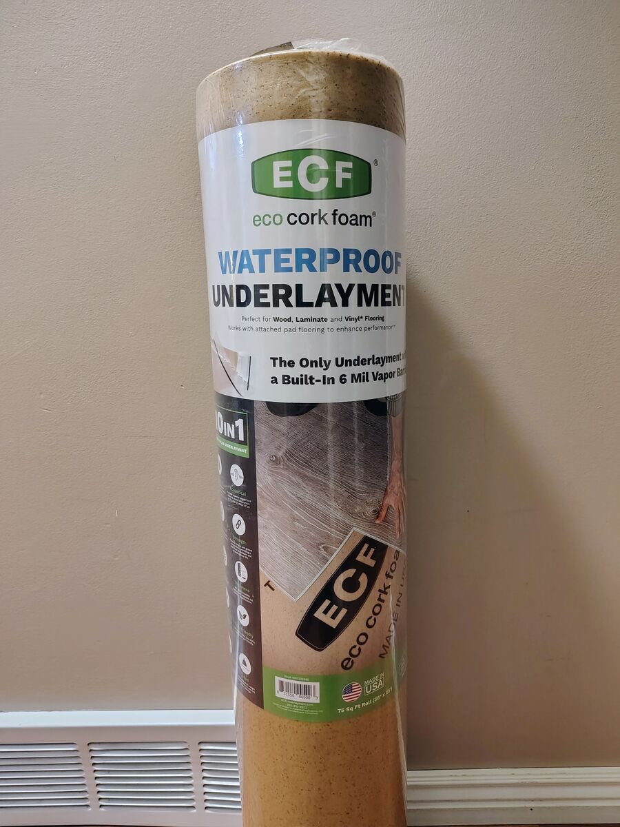 7 Rolls of ECF Eco Cork Foam Underlayment – Brand New / Unopened!