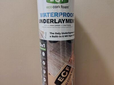 7 Rolls of ECF Eco Cork Foam Underlayment – Brand New / Unopened!
