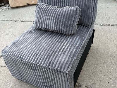Brand new Sofa Chair Grey Corduroy Fabric
