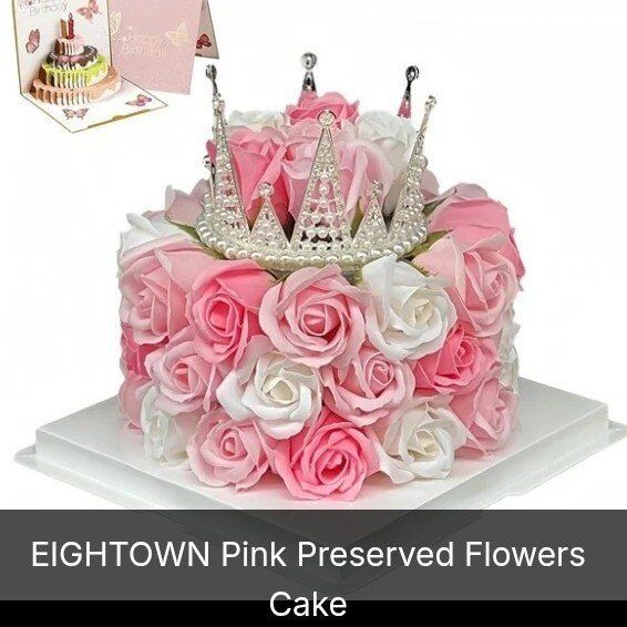 Pink Roses Fake Birthday Cake (NEW)