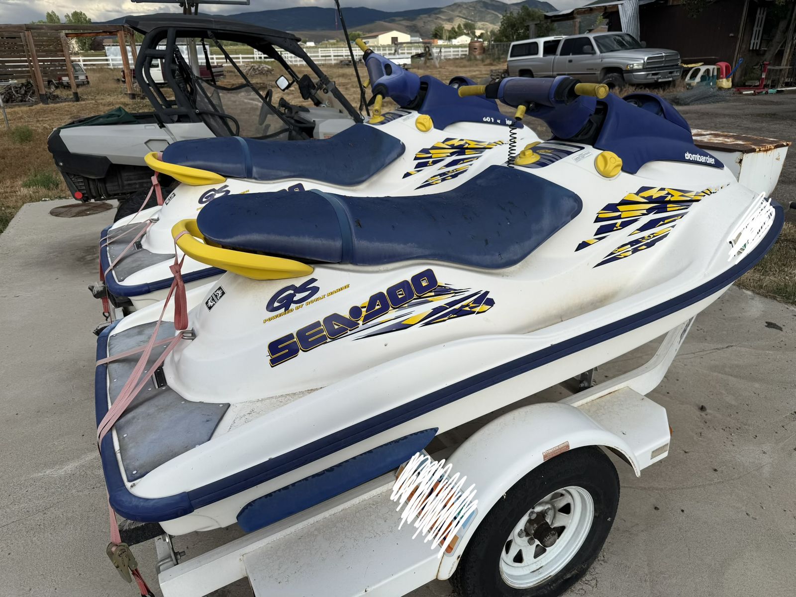 Bombardier Sea-Doo GS 400 Personal Watercraft with Trailer (Pair)
