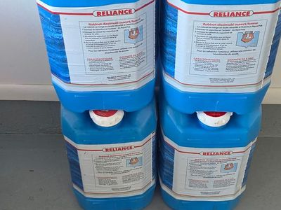 Set of 4 Reliance Aqua-Pak 5-Gallon Water Containers - Stackable and BPA Free