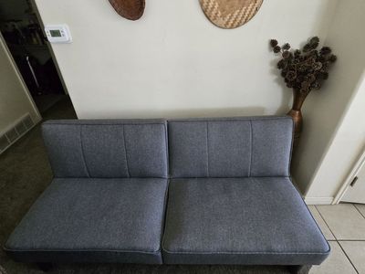 Mainstays Studio Futon Convertible Sofa - Gray Fabric