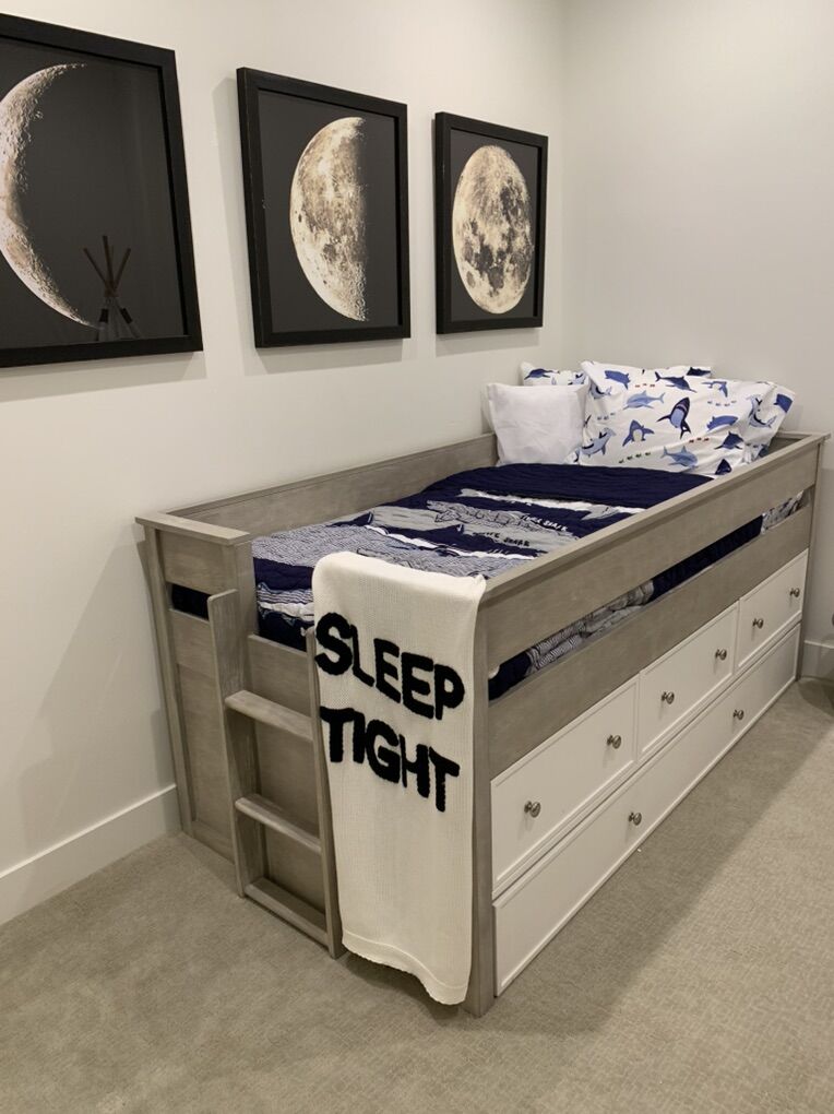 Pottery Barn Belden Captain's Bed w/ Mattresses