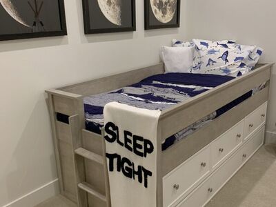 Pottery Barn Belden Captain's Bed w/ Mattresses