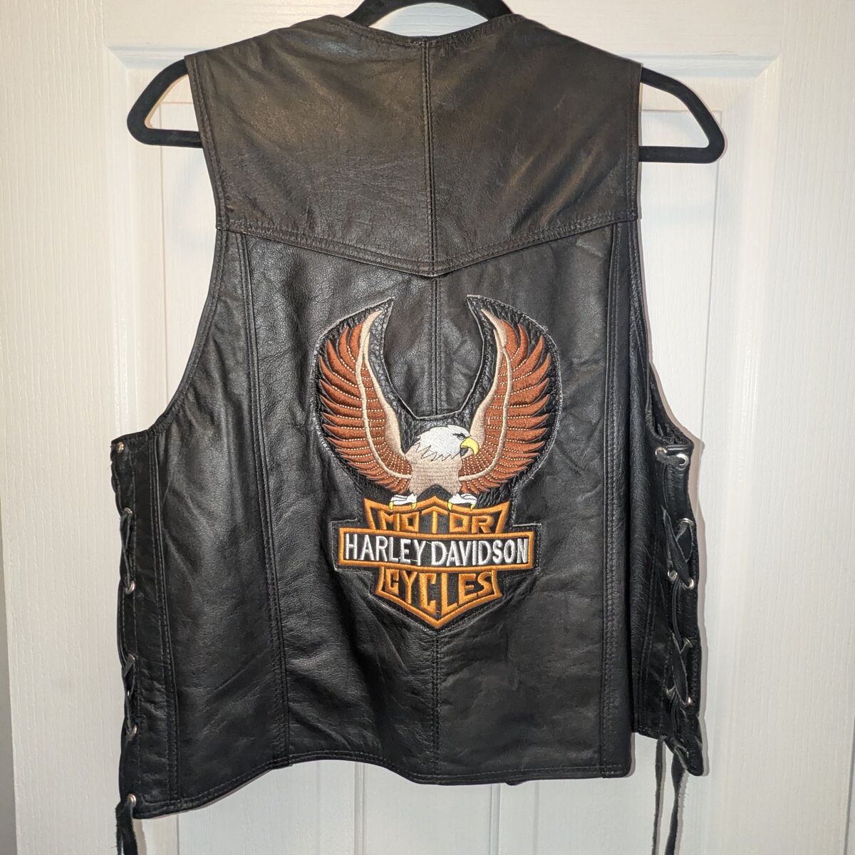 Vintage Leather Harley Davidson Vest