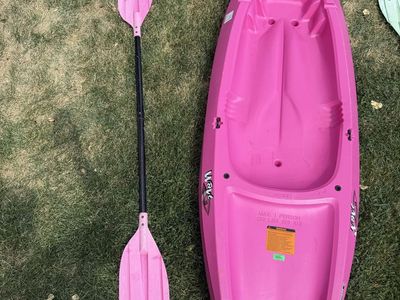 Lifetime Wave Youth Pink Kayak with Paddle - 1 Person, 130 lbs Max