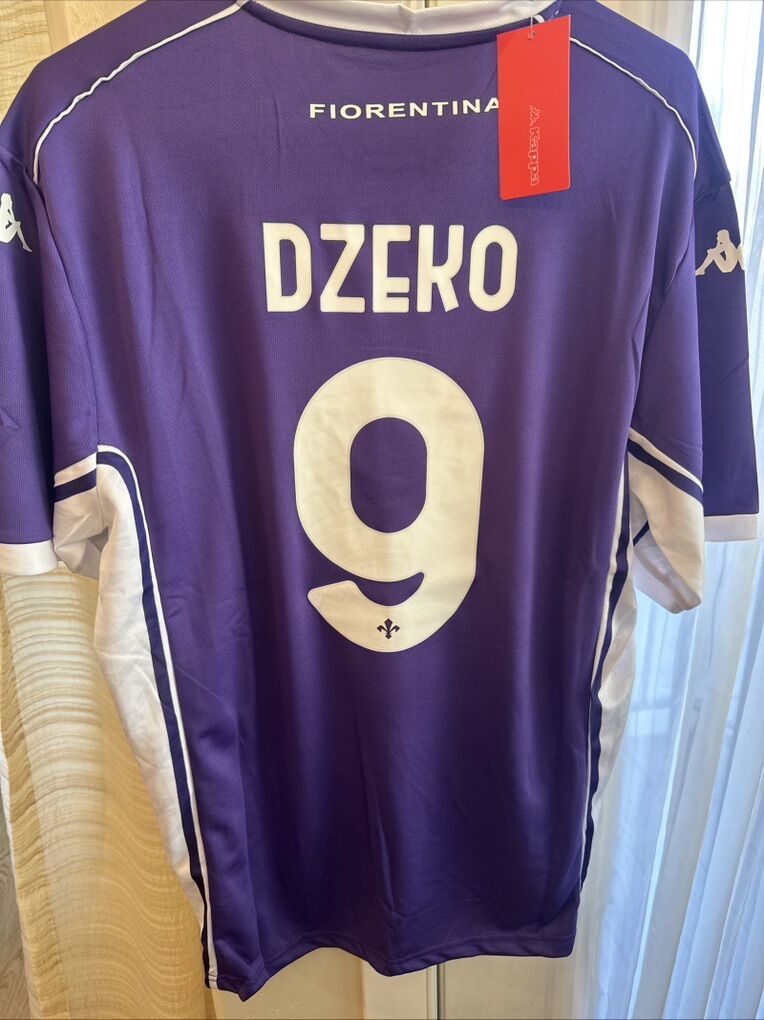 Edin Dzeko Fiorentina Soccer Jersey Fits Extra Lar