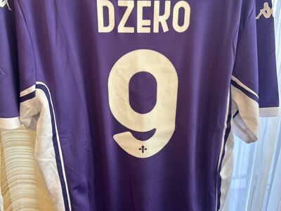 Edin Dzeko Fiorentina Soccer Jersey Fits Extra Lar
