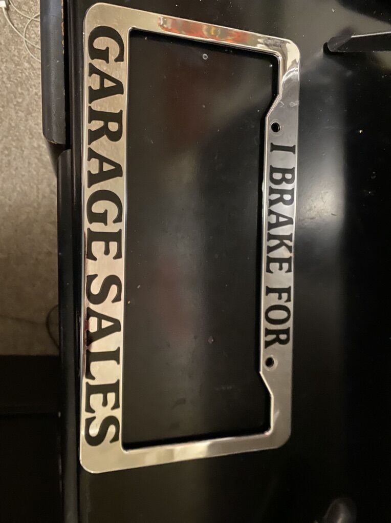 I Brake for Yard Sales Licence Plate frame