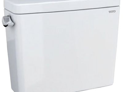 TOTO Drake 1.28 GPF Toilet Tank with WASHLET+ Auto Flush Compatibility, Cotton White - ST776EA#01
