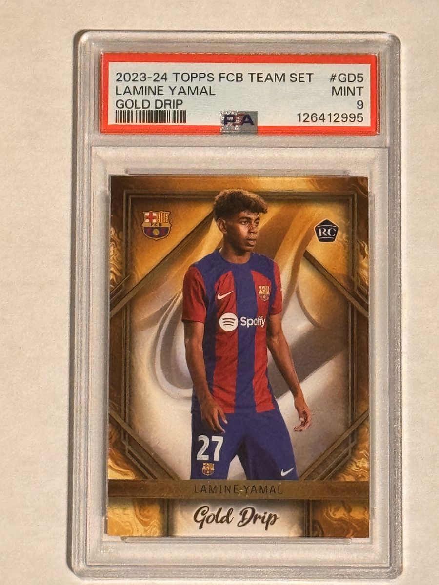 2023 Topps FCB Team Set Lamine Yamal Gold Drip