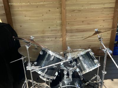 Ludwig Black Drum Set with Cymbals - Great Condition, Complete Kit
