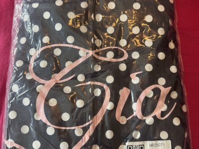 Gia Black & White Polka Dot Full Zip Hoodie & Pants Set - Size M (HR25071)