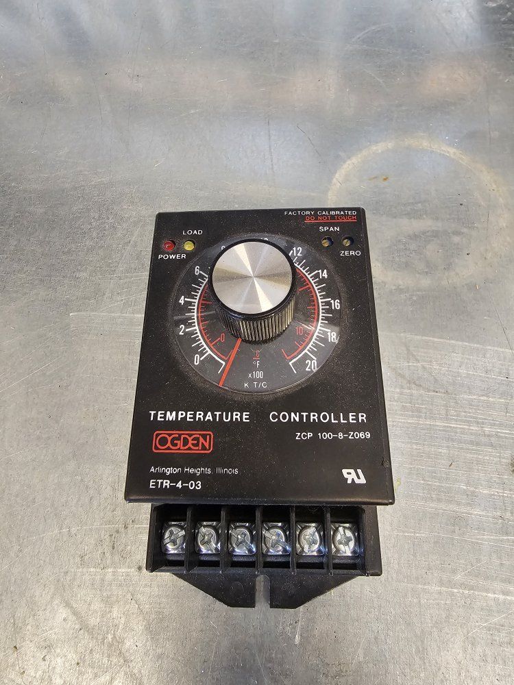 Ogden ETR-4-03 ZCP 100-8-Z069 Temperature Controller - Factory Calibrated, Analog Dial