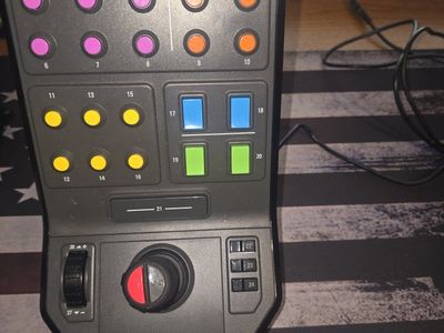 Logitech Saitek Farm Sim Controller, Heavy Equipment Steering Wheel, Pedals, and Side Panel